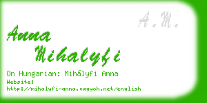 anna mihalyfi business card